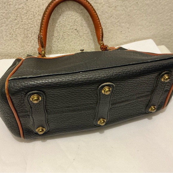 Dooney & Bourke Essex all weather Black and Tan Satchel - Picture 5 of 9